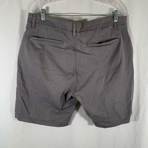 Hurley Chino Shorts Men's 38 Grey Cotton Blend Pockets 9" Inseam Button - Picture 9 of 10